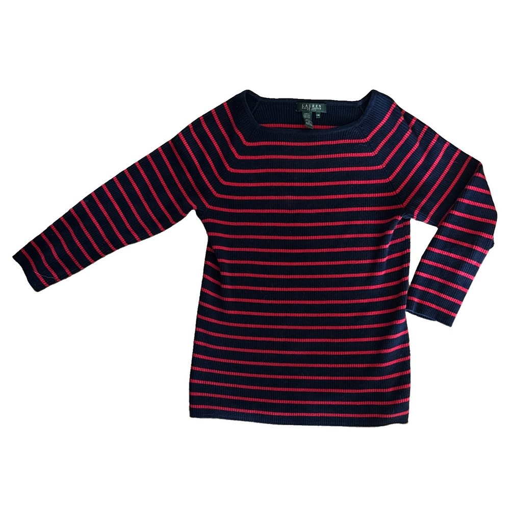 Lauren Ralph Lauren striped boatneck Long Sleeve ribbed knit Hong Kong Women PM
